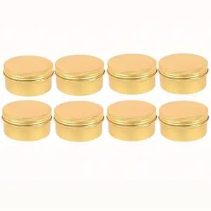 Conteneur rond en Aluminium boîte en étain avec couvercle 2 Oz 4 Oz 6 Oz 8 Oz 10 Oz 16 Oz boîtes en étain pour bougies