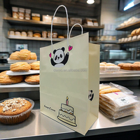 Sacs de courses écologiques et durables en papier kraft avec poignée à anse, personnalisables pour le commerce de détail, les vêtements, l'artisanat, l'emballage de bougies, support OEM