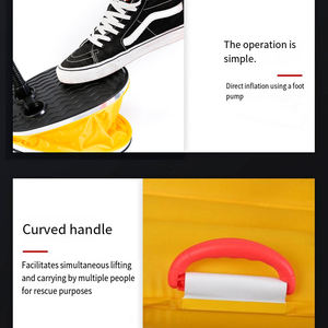 طوف محمول عائم لدعم الحياة نقالة إنقاذ المياه قابل للنفخ للحياة مع نقالة نفخ أوتوماتيكية تعمل بدواسة - Product Image 3