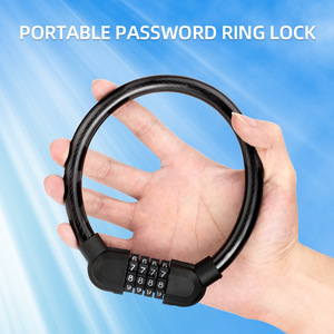 Yueli Bicycle Combination <b>Lock</b> Steel Cable Ring 4 Digit <b>Portable</b> Anti Theft Cycling Equipment - Product Image 3