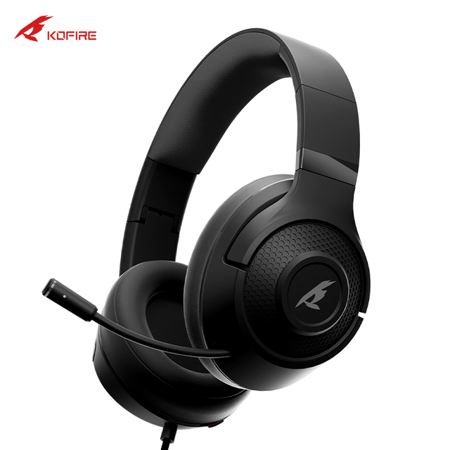 Picun C80 Gaming Wired Headset 3.5mm RGB Glowing LED Streamer Ear-hook Headphones Active Noise Cancellation 20 Hours Life