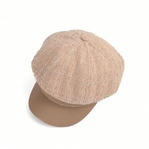 2024 New Autumn Winter British Versatile Tweed Fashion Beret Women Lady Tweed Casual Newsboy <b>Hat</b> - Product Image 4