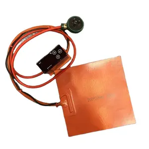 customized 110 v Industrial flexible silicone rubber heater heating pad with thermostat