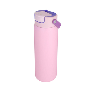 Gobelet isotherme rose en acier inoxydable avec couvercle, design minimaliste pour les voyages, isolation de 12 à 24 heures - Product Image 1