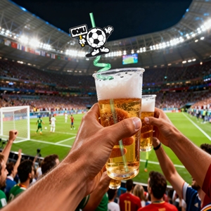 Breloques <span class=keywords><strong>de</strong></span> paille en PVC sur le thème <span class=keywords><strong>du</strong></span> <span class=keywords><strong>football</strong></span> et ensemble <span class=keywords><strong>de</strong></span> pailles spirales pour la vaisselle <span class=keywords><strong>de</strong></span> fête à thème sportif, les décorations d'anniversaire et les accessoires pour boissons - Product Image 4