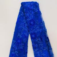 Trois dimensions fleur perle broderie Sequin nouvelle robe de mariée perle broderie pure dentelle velours dentelle tissu avec paillettes
