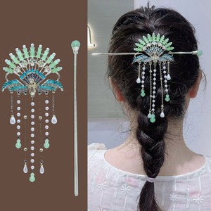 Pasador de Pelo Hanfu Chino Hecho a Mano, Accesorio Floral para el Cabello con Borlas Largas para Mujeres y Niñas, Estilo Antiguo, Palillo para el Cabello, Accesorios para el Cabello - Product Image 2