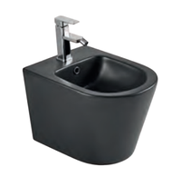 2025 articles sanitaires de luxe modernes européens Wc monté bol mat noir gris céramique sans réservoir sans monture toilette suspendue au mur