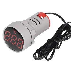 22Mm Vòng Nhỏ Mini Ánh Sáng Hiển Thị Nhiệt Kế Kỹ Thuật Số Đồng Hồ Đo Nhiệt Độ Chỉ Số DC 5V-48V 12V 24V -20 ~ + 120'C - Product Image 4