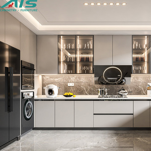 Ais Bộ Đồ Nội Thất Sang Trọng Đa Năng Phong Cách Thiết Kế Hiện Đại Châu Âu Tủ Bếp Hình Chữ U Tủ Trưng Bày Kính - Product Image 6