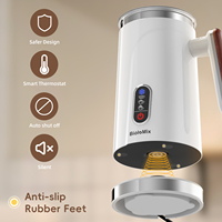 BioloMix NOUVEAU Mousseur à lait automatique chaud et froid pour latte, mousseur à lait pour café, chocolats chauds, cappuccino