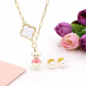 Conjunto de Joyería con Colgante de Huevo de Mariquita, Concha Blanca, Coccinella Septempunctata, Mariquita Roja, Dije de Cobre Chapado en Oro - Product Image 3