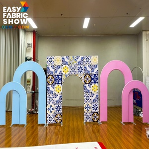 Portable Tension Fabric Arched <strong>Backdrop</strong> Set U-shape Arch Wall for Birthday <strong>Party</strong> Wedding <strong>Backdrop</strong> - Product Image 5