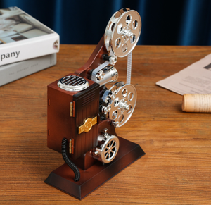 เครื่องฉายภาพยนตร์จำลอง รุ่นวินเทจ ทำจากเรซิ่น ของตกแต่งบ้าน งานฝีมือตั้งโต๊ะ - Product Image 5
