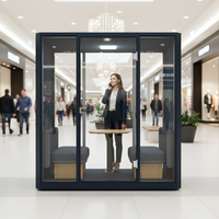 UNIBOOTH Cabines d'intimité insonorisées multifonctionnelles durables, design moderne, espace de travail mobile, aluminium de précision, pour appartement et salle à manger