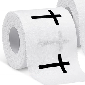 5cm * 7m absorbent la sueur sport cerclage bande sans résidu collant coton blanc dentelé sport bande <span class=keywords><strong>oxyde</strong></span> <span class=keywords><strong>de</strong></span> <span class=keywords><strong>Zinc</strong></span> bande Sport pour le Football - Product Image 3