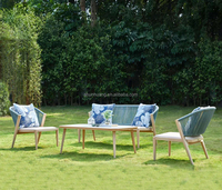 Langlebiges Komfortables Modernes Outdoor-Garten-Sitzset Tragbare Terrassen- Rasen- Poolside- Hofmöbel Aluminiumrahmen Konversationssofa