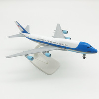 Modèle d'avion en métal moulé sous pression Boeing 747-200B Air Force One de 20 cm avec trains d'atterrissage