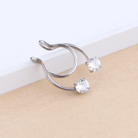 Faux piercing de septum, anneau de nez en zircone, faux anneaux de nez non percés