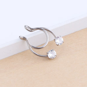 Khuyên Mũi Giả Đính Đá Vách Ngăn, Khuyên Mũi Giả Không Xuyên Đá Zirconia - Product Image 4