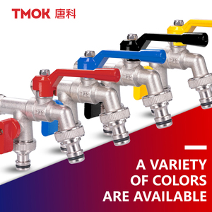 <span class=keywords><strong>Robinet</strong></span> à bille en laiton TMOK OEM personnalisable 1/2" PN16 à <span class=keywords><strong>double</strong></span> sortie pour machine à laver, idéal pour l'extérieur et le jardin - Product Image 2