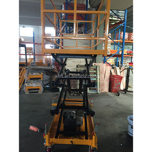 미니 3m 4m <span class=keywords><strong>5m</strong></span> 가위 리프트 플랫폼 300kg 자체 추진 상승 작업 플랫폼 배터리 드라이브 소형 리프터 로딩 독 리프트 - Product Image 5