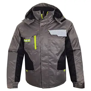 2023 hot sale high quality Men Parka Jacket Work Clothes Uniform Security waterproof custom Windbreaker parka