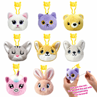 EPT 32PCS Porte-clés animaux en peluche mignons, breloques de sac en peluche, jouets à cordon qui bougent, accessoires de sac à dos, cadeaux pour enfants