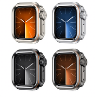 Étui de protection en alliage de zinc noir argenté titane 46 mm, coque arrière pour montre intelligente 46 mm pour Apple iphone Ultra 10 11