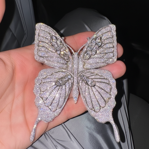 LL Custom Fine Jewelry <b>BUTTERFLY</b> Pendant VVS Iced Out VVS Moissanite Pendant Hip Hop Style Fine Pendants & <b>Charms</b> For Women - Product Image 1