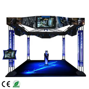 Nuovo 9D Simulator Shooting Game VR Space Walker 4 Player Arcade VR Machine 9D VR Room Fighting Games in vendita