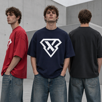T-shirt décontracté personnalisable pour homme, coupe ample en coton, impression sérigraphique de haute qualité, logo simple, tee-shirt streetwear graphique surdimensionné