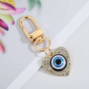 2024 New Rainbow Evil Eye Hamsa Hand Keychain <b>Key</b> <b>Ring</b> for Friend Lovers Bling Heart Blue Eye Bag Car <b>Key</b> Chain <b>Accessories</b> - Product Image 3