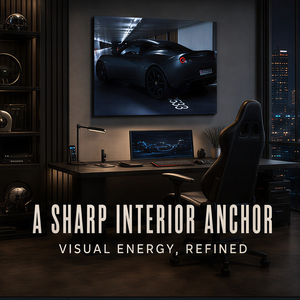 Quadro LED con <span class=keywords><strong>Auto</strong></span> Sportiva Nera, Immagine Automobilistica per Garage, Sala Giochi, Ufficio, Bar e Interni Moderni di Motorsport - Product Image 5