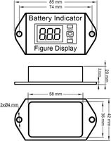 Indicador de Voltaje Digital DC TQZN-12 / TQZN-24 12V/24V, Monitor de Voltaje de Batería con Alarma de Bajo Voltaje Ajustable, Montaje en Panel