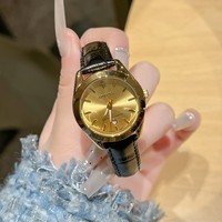 Montres à bracelet en cuir pour femmes de la série Hippocampus - Mouvement à quartz, résistantes à l'eau 30M, fermoir papillon - Vente en gros