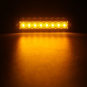 1xPCS 10-30V Luz de posición lateral de 8 LED con lente transparente completamente sellada, impermeable IP68 para camiones pesados, 2x luz de gálibo con base de goma - Product Image 5