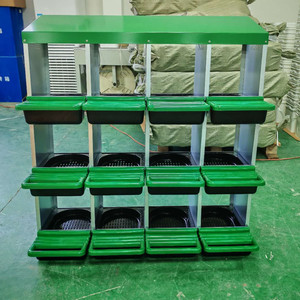 Nido per Galline Multifunzionale a Doppio Strato con 12 Scomparti per la Deposizione delle Uova con Vassoi Rimovibili - Product Image 2