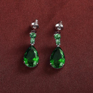 Pendientes de Plata 925 Nele Midas con Amatista en Forma de Gota, Engaste de Garra, Joyería Clásica de Cristal para Uso Diario de Mujer - Product Image 6