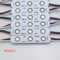 Module LED RGB étanche IP65 DC12V 75x15mm WS2811ic 5050 pour enseignes lumineuses extérieures