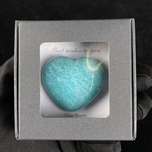 Ensemble de boîtes cadeaux en cristal en gros, <span class=keywords><strong>pierre</strong></span> précieuse naturelle, fluorite, quartz rose, cœur, artisanat pour cadeau de la Saint-Valentin - Product Image 5