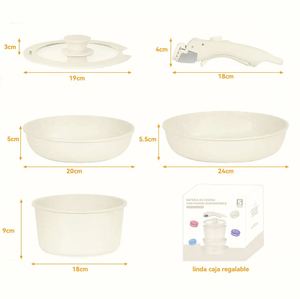 Modern Ceramic Marble Coated Pot Pan Silicone Glass Lids Bakelite Handles Non-Stick Forged Aluminum <b>Cookware</b> <b>Set</b> Gas <b>Induction</b> - Product Image 2