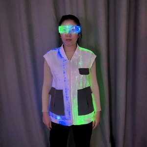 Chaleco de fibra óptica luminoso LED de alta calidad, <span class=keywords><strong>ropa</strong></span> de trabajo KTV, accesorios de Club nocturno, <span class=keywords><strong>ropa</strong></span> <span class=keywords><strong>para</strong></span> <span class=keywords><strong>hombres</strong></span> y mujeres - Product Image 2