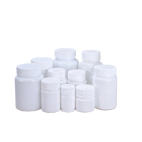 Botella de Plástico HDPE Blanca de 40G para Píldoras, Envase para Medicamentos Orales Sólidos con Tapa de Rosca Normal