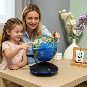 3D Printed Magnetic Levitating Globe Night Light Floating World Map <b>Lamp</b> For Home Decor Unique Gift - Product Image 2