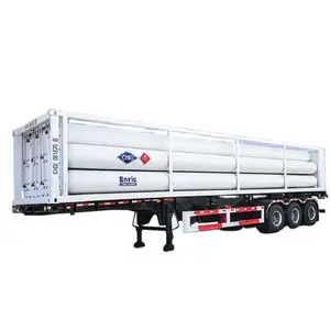 Dijual kontainer tabung Gas 12 tabung selip Jumbo Semi Trailer 20ft Skid silinder Cng tabung selip