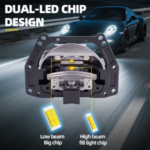 ไฟหน้าโปรเจคเตอร์แบบ LED ขนาด 3 นิ้ว รุ่น LK8 ราคาโรงงาน สว่างพิเศษ สำหรับ BMW E34 E60 F10 ปี 2014 12V สภาพใหม่ - Product Image 4