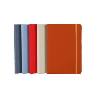 Hot Selling A5 Size Hardcover Custom Elastic Notebook Leather Cover Thermal Binding Wholesale Notebooks Sewing Notebook Elastic