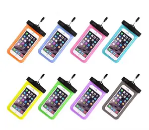 Capa universal impermeável para celular, bolsa de banho em PVC transparente para celular, bolsa à prova d'água para banho