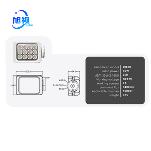 120w הוביל מצלמה לרכב מצלמת זרקור טלסקופי חירום תאורה - Product Image 3